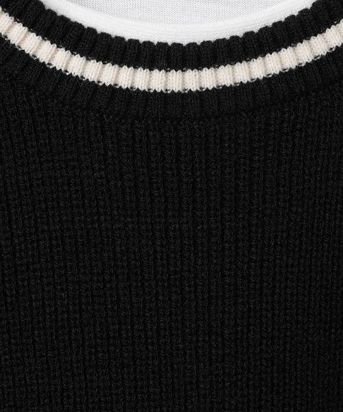 GLOBAL WORK（グローバルワーク）の「ラインニットベストセットプルオーバー/976042（ベスト・キッズ・ブラック/グレイッシュベージュ・120cm/130cm/140cm/150cm/160cm/170cm）」の5枚目の写真