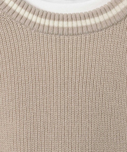 GLOBAL WORK（グローバルワーク）の「ラインニットベストセットプルオーバー/976042（ベスト・キッズ・ブラック/グレイッシュベージュ・120cm/130cm/140cm/150cm/160cm/170cm）」の9枚目の写真