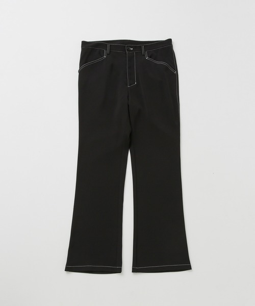 JUNRED（ジュンレッド）の「配色ステッチセミフレアパンツ（その他パンツ・メンズ・ブラック・L/M/S）」の2枚目の写真
