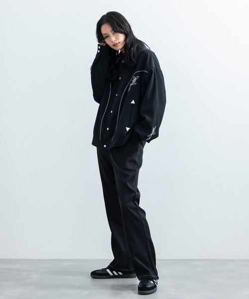 JUNRED（ジュンレッド）の「配色ステッチセミフレアパンツ（その他パンツ・メンズ・ブラック・L/M/S）」の17枚目の写真