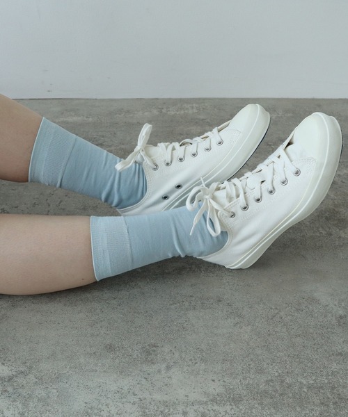 bulle de savon（ビュルデサボン）の「Basic ''sora'' ソックス（ソックス/靴下・レディース・サックスブルー/ホワイト・FREE）」の6枚目の写真