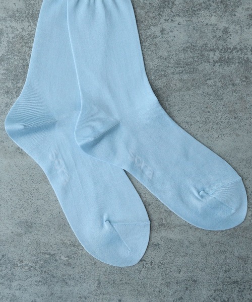 bulle de savon（ビュルデサボン）の「Basic ''sora'' ソックス（ソックス/靴下・レディース・サックスブルー/ホワイト・FREE）」の7枚目の写真