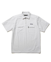 バックチャンネル　ドライ　ハーフスリーブシャツ　グレー Back Channel / HALF ZIP H/S SHIRT (NAVY) - NEWPORT 静岡