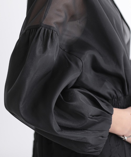 and it_（アンドイット）の「オケージョン オーガンジーショートジャケット（その他アウター・レディース・ブラック・S/M/L）」の10枚目の写真