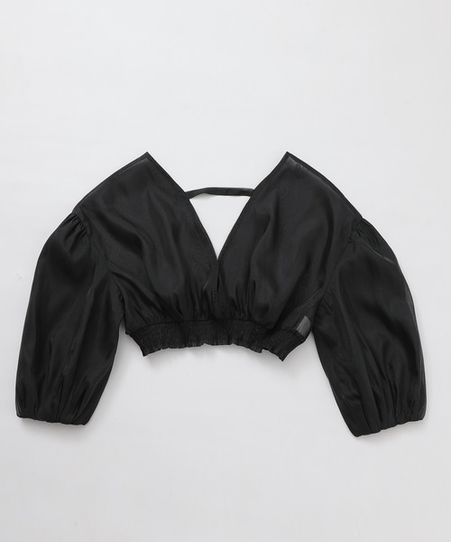 and it_（アンドイット）の「オケージョン オーガンジーショートジャケット（その他アウター・レディース・ブラック・S/M/L）」の12枚目の写真