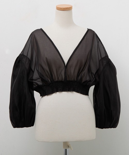 and it_（アンドイット）の「オケージョン オーガンジーショートジャケット（その他アウター・レディース・ブラック・S/M/L）」の14枚目の写真