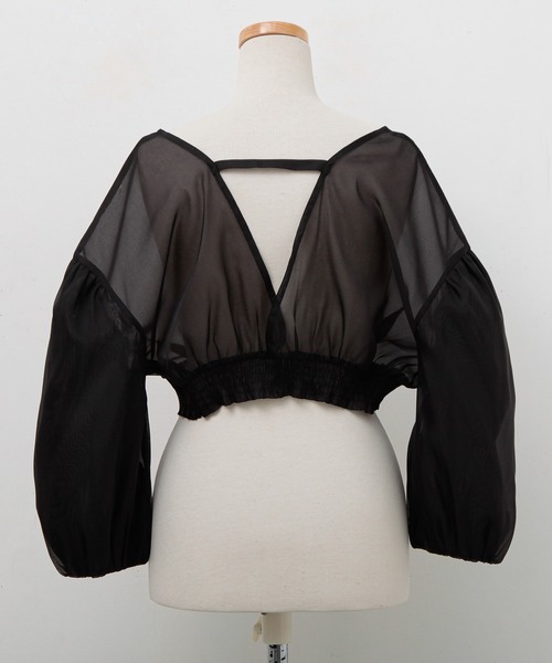 and it_（アンドイット）の「オケージョン オーガンジーショートジャケット（その他アウター・レディース・ブラック・S/M/L）」の16枚目の写真