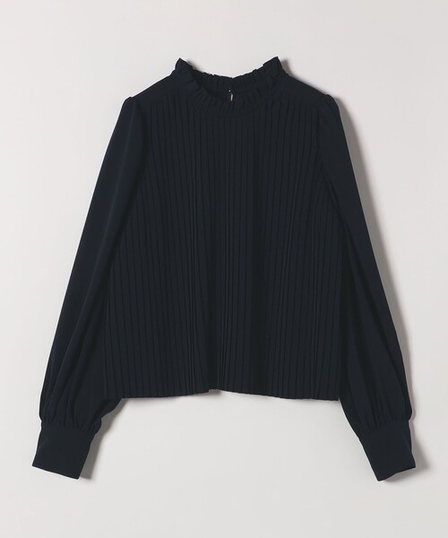 quaranciel(カランシエル)の「quaranciel:〈手洗い可能〉プリーツ ハイネック ブラウス(シャツ/ブラウス・レディース・ネイビー/オフホワイト・ONE SIZE)」の15枚目の写真