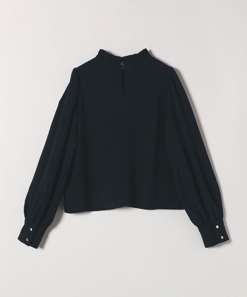 quaranciel(カランシエル)の「quaranciel:〈手洗い可能〉プリーツ ハイネック ブラウス(シャツ/ブラウス・レディース・ネイビー/オフホワイト・ONE SIZE)」の16枚目の写真