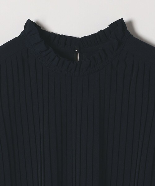 quaranciel(カランシエル)の「quaranciel:〈手洗い可能〉プリーツ ハイネック ブラウス(シャツ/ブラウス・レディース・ネイビー/オフホワイト・ONE SIZE)」の17枚目の写真