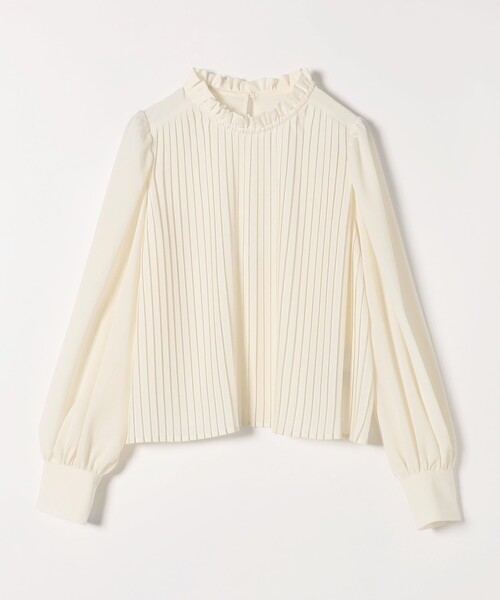 quaranciel(カランシエル)の「quaranciel:〈手洗い可能〉プリーツ ハイネック ブラウス(シャツ/ブラウス・レディース・ネイビー/オフホワイト・ONE SIZE)」の22枚目の写真
