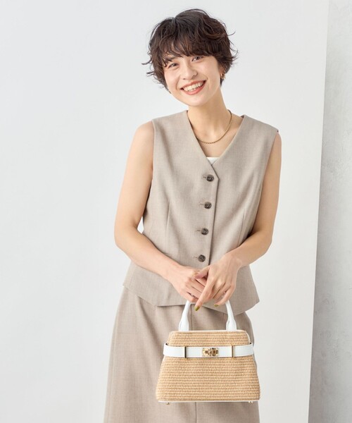 NOLLEY'S sophi ウォッシャブル麻調合繊ベスト NOLLEY'S Sophi（ノーリーズソフィ）の「《セットアップ対応