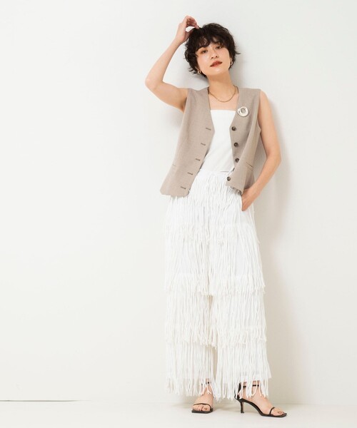 NOLLEY'S sophi ウォッシャブル麻調合繊ベスト NOLLEY'S Sophi（ノーリーズソフィ）の「《セットアップ対応