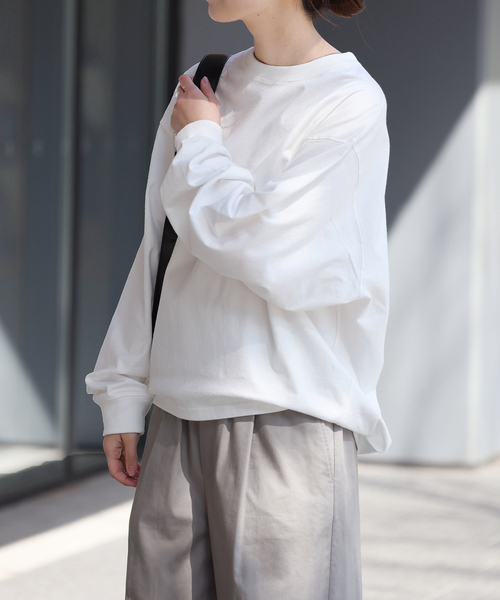 JOURNAL STANDARD（ジャーナルスタンダード）の「《追加5》タックスウェットシャツ（Tシャツ/カットソー・レディース・ホワイト/チャコールグレー/ブラック/モスグリーン/ブルー系その他・FREE）」の2枚目の写真