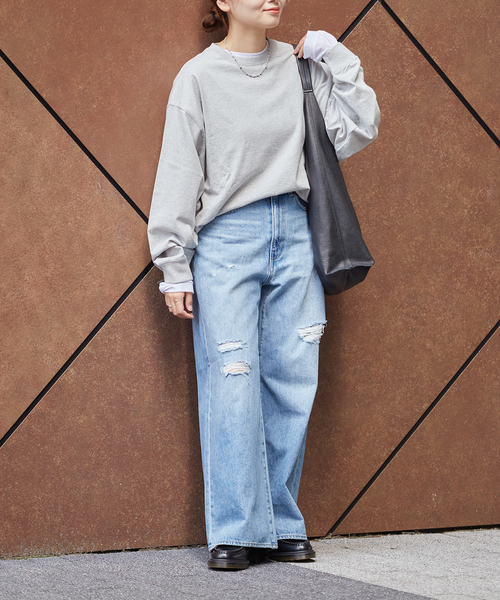 JOURNAL STANDARD（ジャーナルスタンダード）の「《追加5》タックスウェットシャツ（Tシャツ/カットソー・レディース・ホワイト/チャコールグレー/ブラック/モスグリーン/ブルー系その他・FREE）」の8枚目の写真