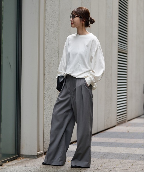 JOURNAL STANDARD（ジャーナルスタンダード）の「《追加5》タックスウェットシャツ（Tシャツ/カットソー・レディース・ホワイト/チャコールグレー/ブラック/モスグリーン/ブルー系その他・FREE）」の11枚目の写真