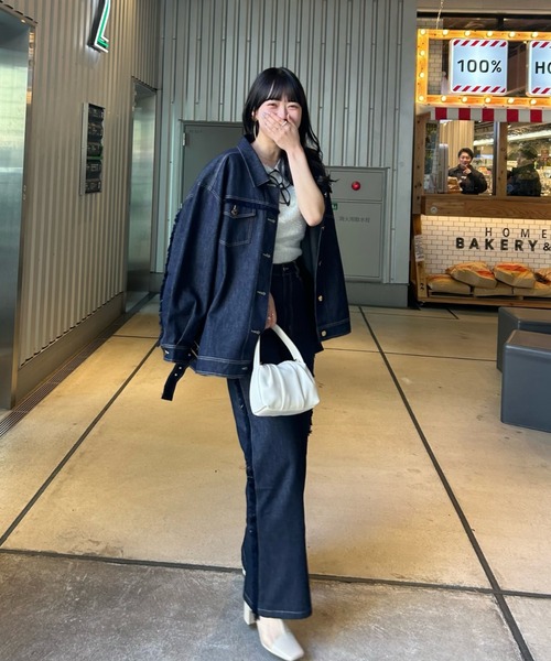 mellowneon（メロウネオン）の「フリンジデニムパンツ / SMサイズ展開 / セットアップ可能 / 高身長サイズ有り（デニムパンツ・レディース・ブルー・SMALL/MEDIUM）」の20枚目の写真
