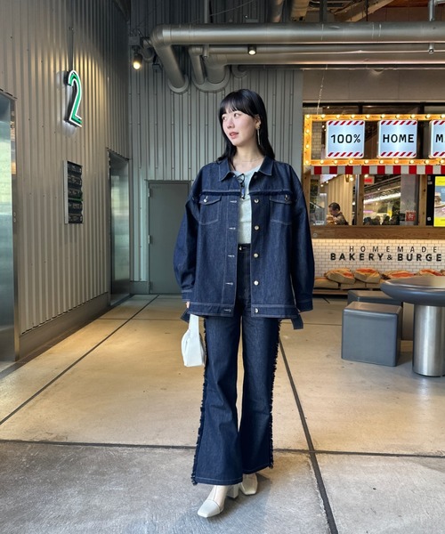 mellowneon（メロウネオン）の「フリンジデニムパンツ / SMサイズ展開 / セットアップ可能 / 高身長サイズ有り（デニムパンツ・レディース・ブルー・SMALL/MEDIUM）」の22枚目の写真