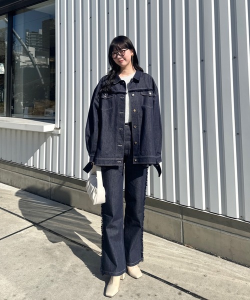 mellowneon（メロウネオン）の「フリンジデニムパンツ / SMサイズ展開 / セットアップ可能 / 高身長サイズ有り（デニムパンツ・レディース・ブルー・SMALL/MEDIUM）」の18枚目の写真