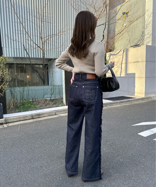 mellowneon（メロウネオン）の「フリンジデニムパンツ / SMサイズ展開 / セットアップ可能 / 高身長サイズ有り（デニムパンツ・レディース・ブルー・SMALL/MEDIUM）」の17枚目の写真