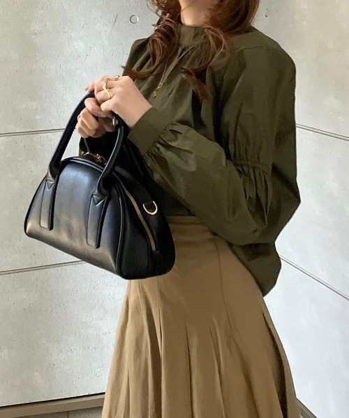 H.TOKYO(エイチトウキョウ)の「H.TOKYO × mimi / フェイクレザー ミニボストンバッグ/ハンドバッグ(ハンドバッグ・レディース・オフホワイト/モカ/ブラック・FREE)」の14枚目の写真