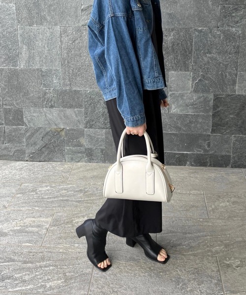 H.TOKYO(エイチトウキョウ)の「H.TOKYO × mimi / フェイクレザー ミニボストンバッグ/ハンドバッグ(ハンドバッグ・レディース・オフホワイト/モカ/ブラック・FREE)」の12枚目の写真