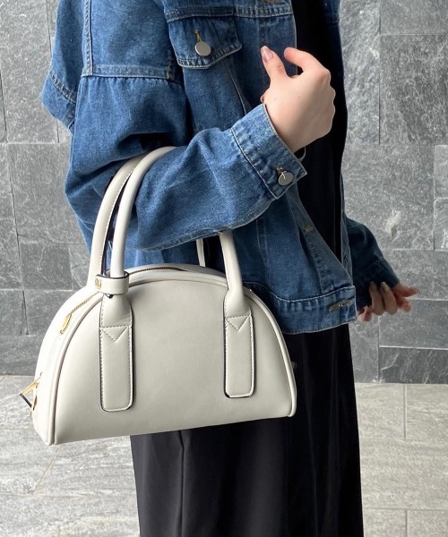 H.TOKYO(エイチトウキョウ)の「H.TOKYO × mimi / フェイクレザー ミニボストンバッグ/ハンドバッグ(ハンドバッグ・レディース・オフホワイト/モカ/ブラック・FREE)」の8枚目の写真