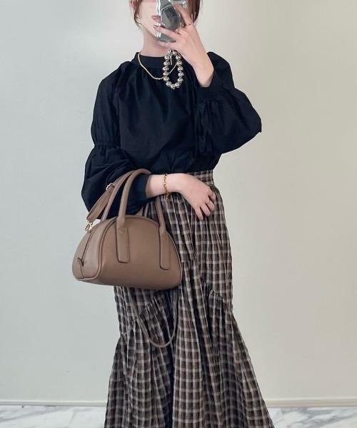 H.TOKYO(エイチトウキョウ)の「H.TOKYO × mimi / フェイクレザー ミニボストンバッグ/ハンドバッグ(ハンドバッグ・レディース・オフホワイト/モカ/ブラック・FREE)」の18枚目の写真