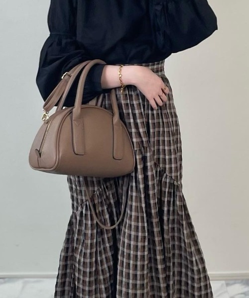 H.TOKYO(エイチトウキョウ)の「H.TOKYO × mimi / フェイクレザー ミニボストンバッグ/ハンドバッグ(ハンドバッグ・レディース・オフホワイト/モカ/ブラック・FREE)」の19枚目の写真