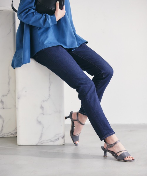 AMERICAN HOLIC（アメリカンホリック）の「スキニーフィットデニム（デニムパンツ・レディース・インディゴブルー/ブラック/ワンウォッシュ・M/S/XS/XL/L）」の4枚目の写真