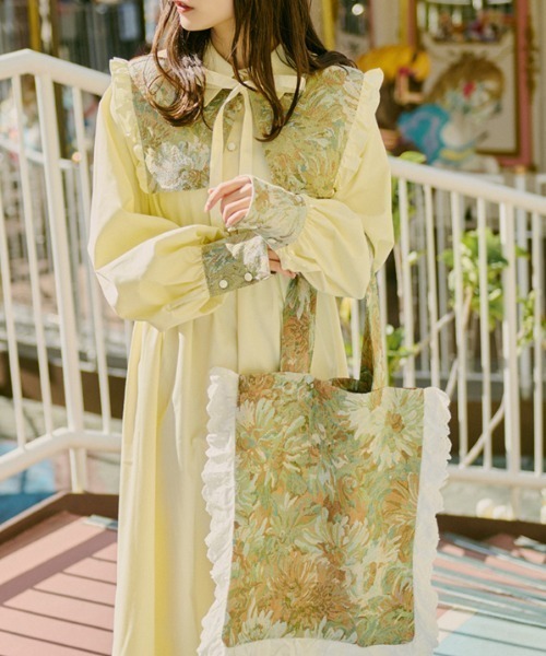 kutir（クティール）の「【クティールとレトロ】フリルゴブラントートバッグ（トートバッグ・レディース・ライトブルー/イエロー/ライトイエロー/その他・FREE）」の16枚目の写真