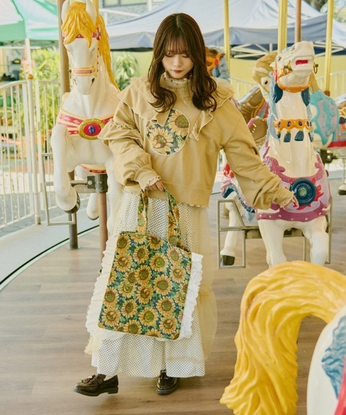 kutir（クティール）の「【クティールとレトロ】フリルゴブラントートバッグ（トートバッグ・レディース・ライトブルー/イエロー/ライトイエロー/その他・FREE）」の12枚目の写真