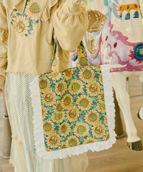 kutir（クティール）の「【クティールとレトロ】フリルゴブラントートバッグ（トートバッグ・レディース・ライトブルー/イエロー/ライトイエロー/その他・FREE）」の10枚目の写真