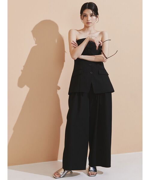 MURUA(ムルーア)の「【SET UP対応】ナローベルトワイドパンツ(その他パンツ・レディース・ブラック/ベージュ/グレー・1/2)」の5枚目の写真