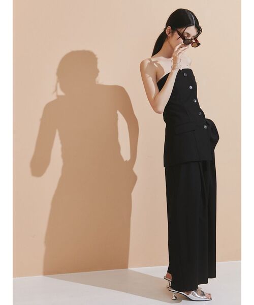 MURUA(ムルーア)の「【SET UP対応】ナローベルトワイドパンツ(その他パンツ・レディース・ブラック/ベージュ/グレー・1/2)」の6枚目の写真