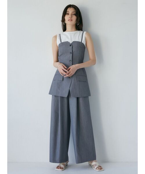 MURUA(ムルーア)の「【SET UP対応】ナローベルトワイドパンツ(その他パンツ・レディース・ブラック/ベージュ/グレー・1/2)」の8枚目の写真