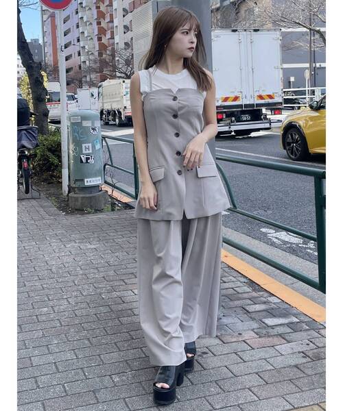 MURUA(ムルーア)の「【SET UP対応】ナローベルトワイドパンツ(その他パンツ・レディース・ブラック/ベージュ/グレー・1/2)」の16枚目の写真