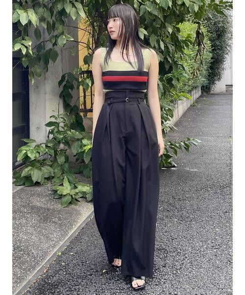 MURUA(ムルーア)の「【SET UP対応】ナローベルトワイドパンツ(その他パンツ・レディース・ブラック/ベージュ/グレー・1/2)」の19枚目の写真
