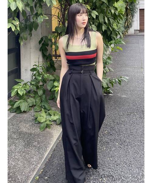 MURUA(ムルーア)の「【SET UP対応】ナローベルトワイドパンツ(その他パンツ・レディース・ブラック/ベージュ/グレー・1/2)」の20枚目の写真