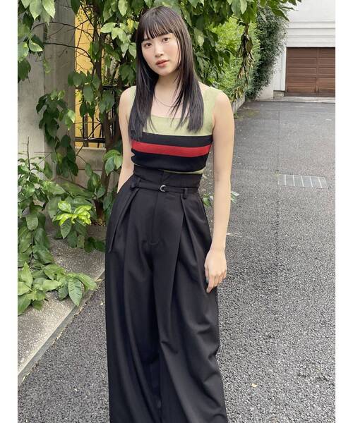 MURUA(ムルーア)の「【SET UP対応】ナローベルトワイドパンツ(その他パンツ・レディース・ブラック/ベージュ/グレー・1/2)」の21枚目の写真