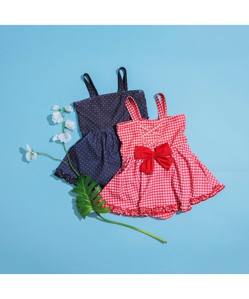 BREEZE（ブリーズ）の「キャンディーワンピース水着（水着・キッズ・ブラック/レッド・80/90/100/110/120/130/140）」の3枚目の写真