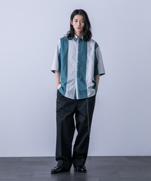 NANO universe | 「HOTEL PALACE(オテルパラス)」ビッグストライプ半袖シャツ(シャツ/ブラウス)