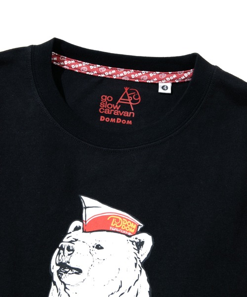 go slow caravan（ゴースローキャラバン）の「DOMDOM × gsc　USA/C カニバーガークマTEE（Tシャツ/カットソー・メンズ・ホワイト/ブラック・MEDIUM/LARGE/X-LARGE）」の4枚目の写真