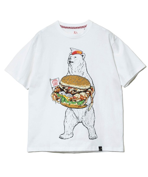 go slow caravan（ゴースローキャラバン）の「DOMDOM × gsc　USA/C カニバーガークマTEE（Tシャツ/カットソー・メンズ・ホワイト/ブラック・MEDIUM/LARGE/X-LARGE）」の10枚目の写真