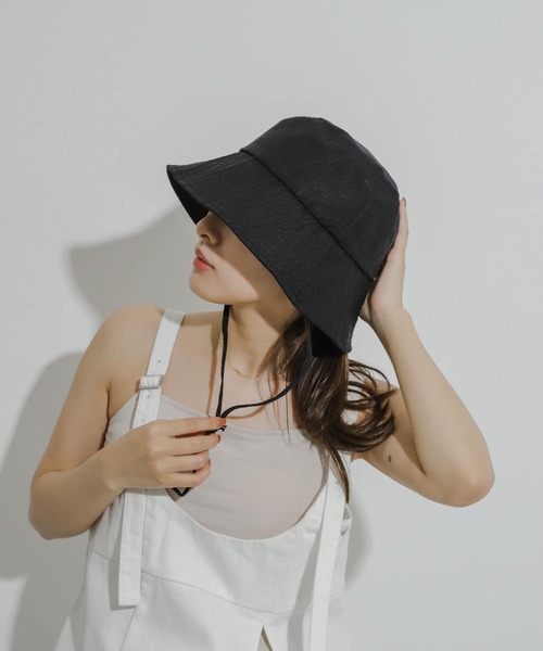 SENSE OF PLACE by URBAN RESEARCH(センスオブプレイスバイアーバンリサーチ)の「『WEB/一部店舗限定』UVダウンブリムハット(ハット・レディース・アイボリー/ブラック/ブラウン・ONE)」の1枚目の写真