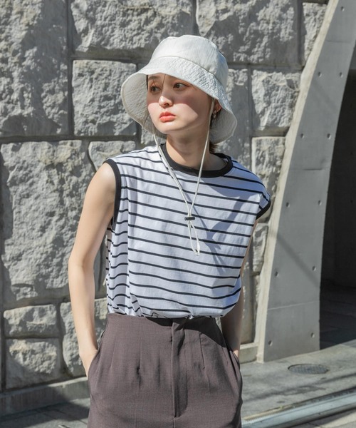 SENSE OF PLACE by URBAN RESEARCH(センスオブプレイスバイアーバンリサーチ)の「『WEB/一部店舗限定』UVダウンブリムハット(ハット・レディース・アイボリー/ブラック/ブラウン・ONE)」の7枚目の写真