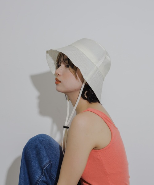 SENSE OF PLACE by URBAN RESEARCH(センスオブプレイスバイアーバンリサーチ)の「『WEB/一部店舗限定』UVダウンブリムハット(ハット・レディース・アイボリー/ブラック/ブラウン・ONE)」の10枚目の写真