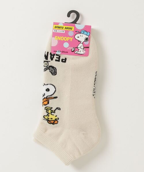 SNOOPY(スヌーピー)の「SNOOPY スヌーピースポーツソックス(スニーカー丈)(ソックス/靴下・レディース・グレー/ピンク/ネイビー/ベージュ・23)」の17枚目の写真