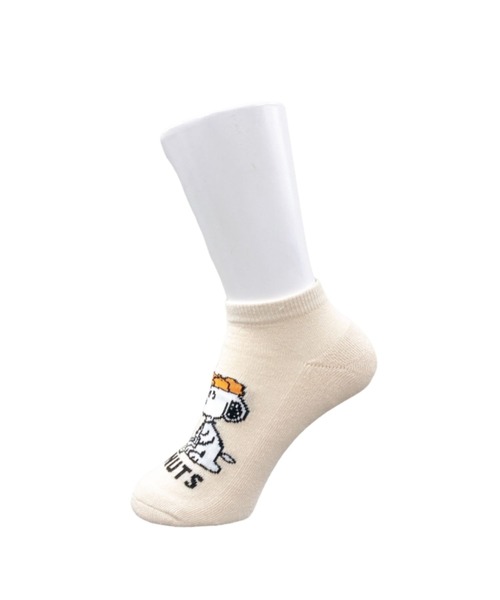 SNOOPY(スヌーピー)の「SNOOPY スヌーピースポーツソックス(スニーカー丈)(ソックス/靴下・レディース・グレー/ピンク/ネイビー/ベージュ・23)」の14枚目の写真