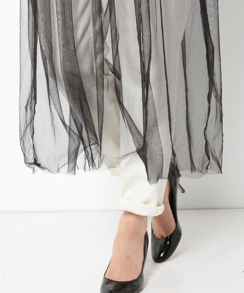 Another Edition(アナザーエディション)の「AEBC チュールドッキングPrt Tee◆(Tシャツ/カットソー・レディース・ブラック/ネイビー・フリー)」の17枚目の写真